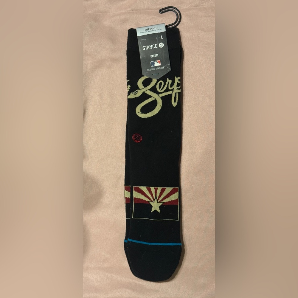 Stance MLB Diamondback/Serpientes Black and Cream Casual Socks
